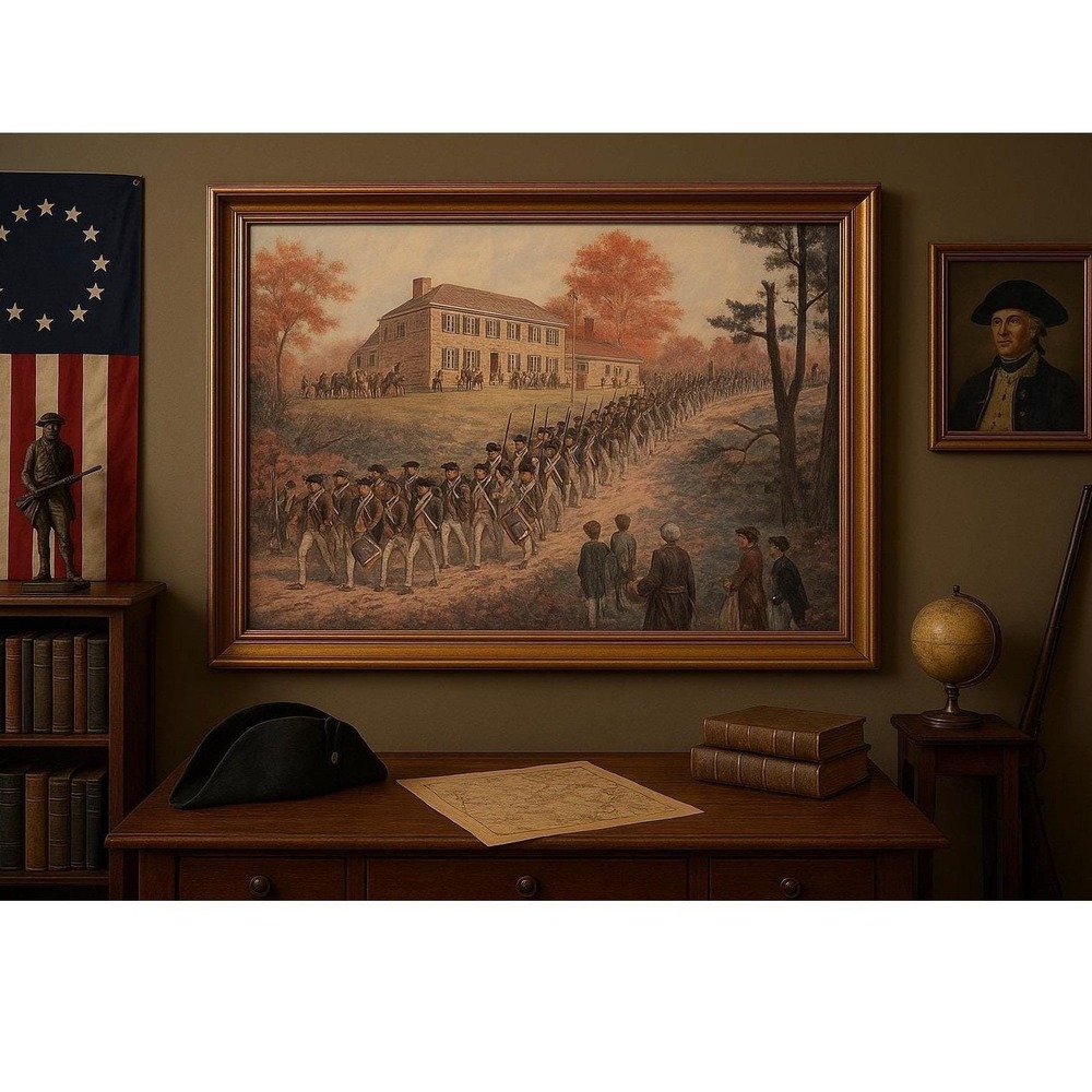 John Gould Signed The Last Great March Lithograph 205/750 Revolutionary War Art